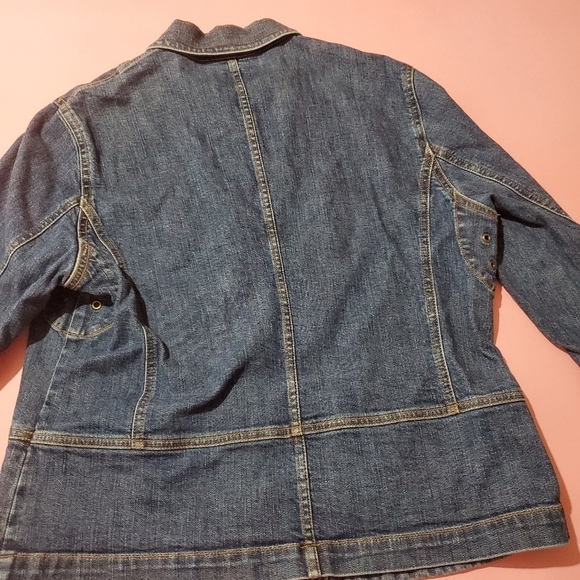 Vintage 1990s 90s Jean Jacket Snaps Jones New York - Picture 10 of 10